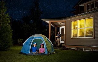 backyard camping and Simple Flask